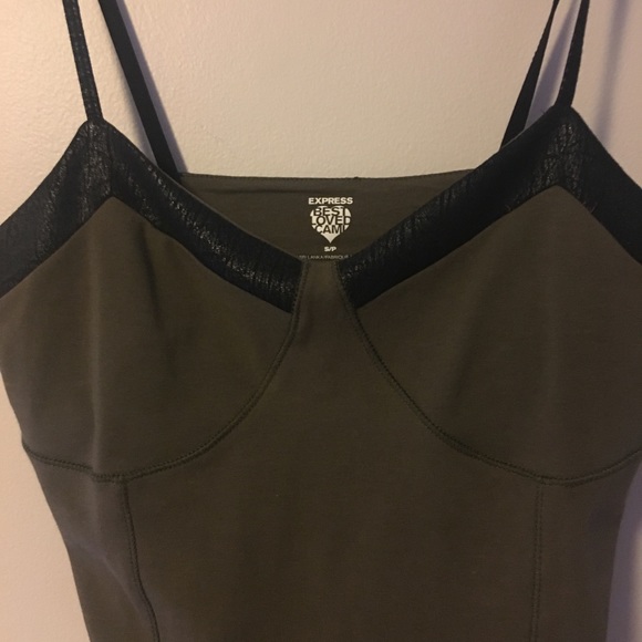 !! SOLD !! Express faux leather trimmed tank - Picture 6 of 8